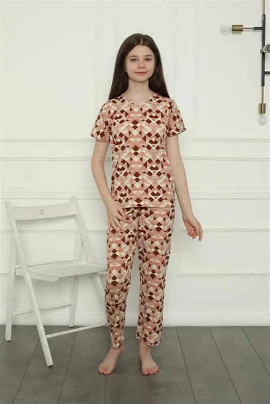 Kız Çocuk Penye Pijama Takım 20396 - BÜYÜKBEDENIZ