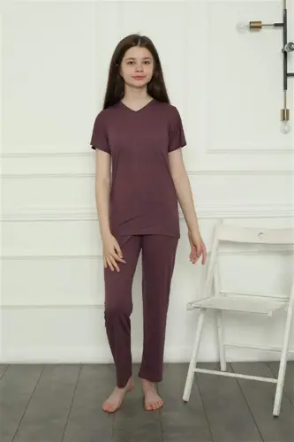 Kız Çocuk Penye Pijama Takım 20399 - 8