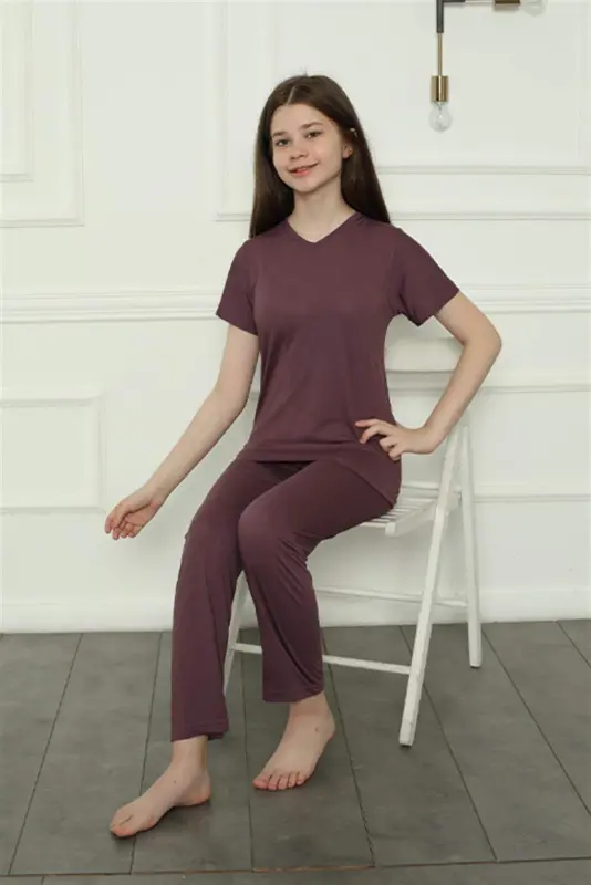 Kız Çocuk Penye Pijama Takım 20399 - 6