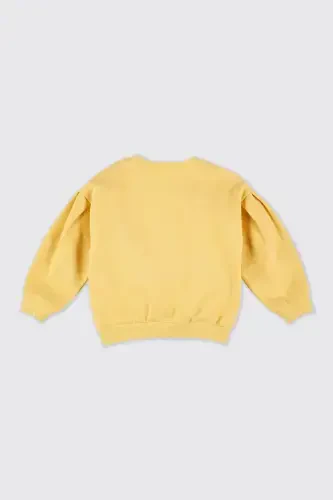 Kız Çocuk Sarı Sweatshirt-014 - 2