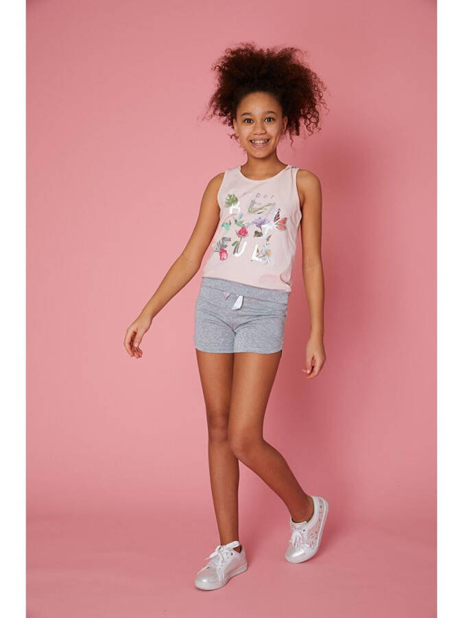 Pembe Kız Çocuk Super Beautiful Kapüşonlu Bluz-Pembe - 1