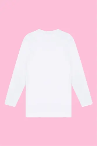 Kız Çocuk Tişört Uzun Kollu Badi %100 Pamuk Ribana - 3