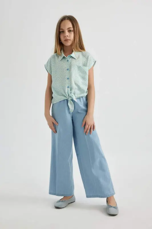 Kız Çocuk Wide Leg Geniş Paça Jean Pantolon B4951A824SM - DEFACTO
