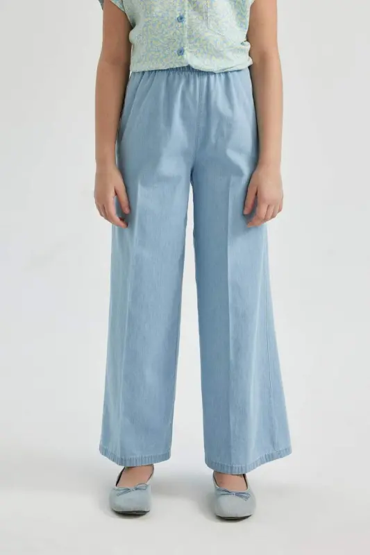 Kız Çocuk Wide Leg Geniş Paça Jean Pantolon B4951A824SM - 4