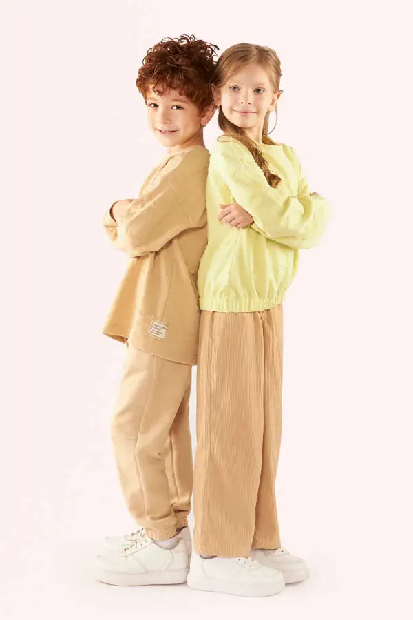 Kız Çocuk Yeşil Sweatshirt-007 - 2