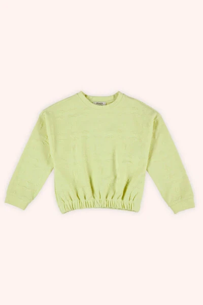 Kız Çocuk Yeşil Sweatshirt-007 - 3