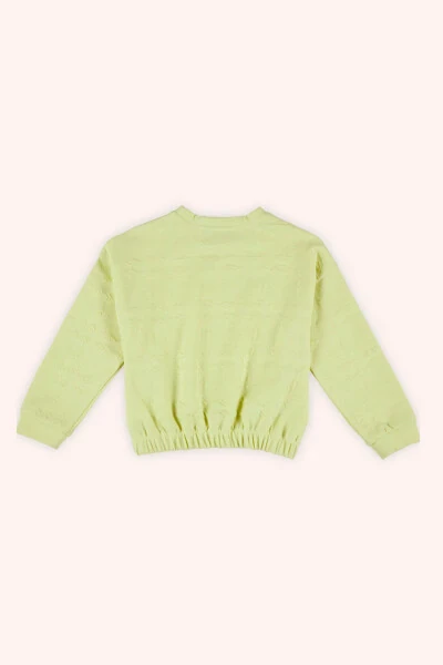 Kız Çocuk Yeşil Sweatshirt-007 - 4