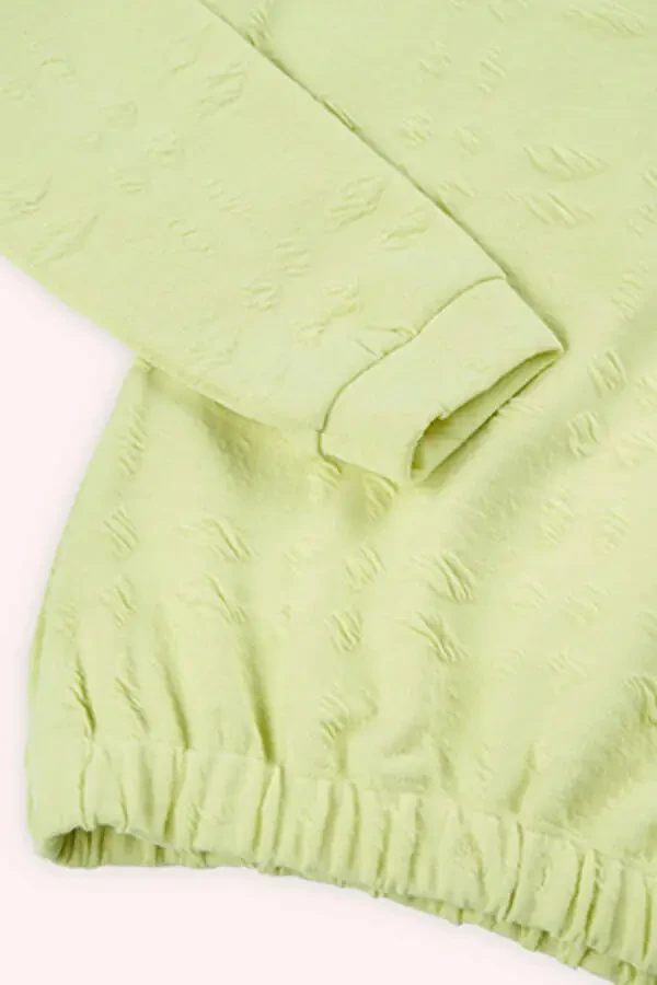 Kız Çocuk Yeşil Sweatshirt-007 - 5