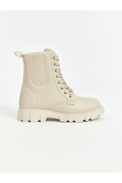 Lcwk Deri Görünümlü Bağcık Ve Fermuarlı Kız Çocuk Bot - LC WAIKIKI (1)