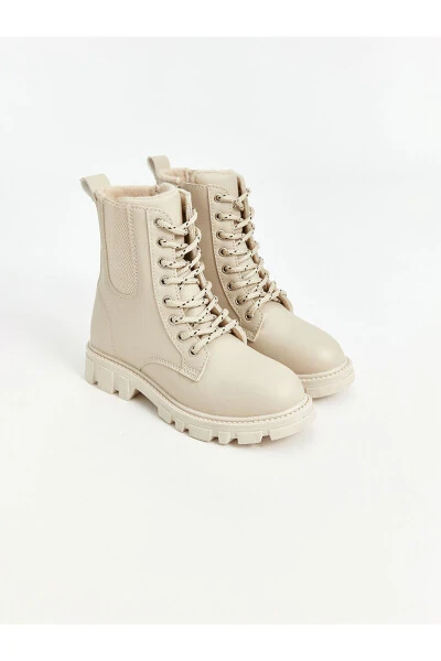 Lcwk Deri Görünümlü Bağcık Ve Fermuarlı Kız Çocuk Bot - Modazone