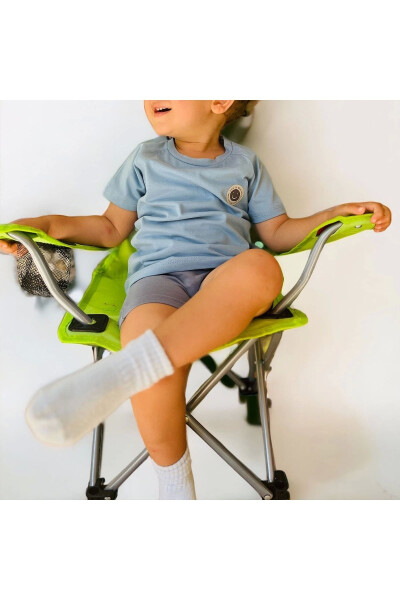 Kız & Erkek Basic Bebek Çocuk Tişört (1 YAŞ -2 YAŞ- 3 YAŞ) Kuki04-mavi - 1