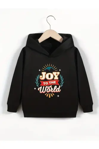 Kız-Erkek Çocuk BASKILI Kapşonlu Sweatshirt ( YENİ SEZON ) - 1 