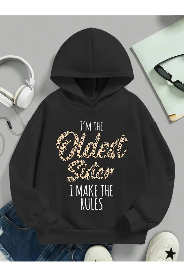 Kız-Erkek Çocuk BASKILI Kapşonlu Sweatshirt ( YENİ SEZON )-4 - 1