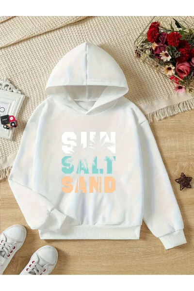 Kız-Erkek Çocuk BASKILI Kapşonlu Sweatshirt (YENİ SEZON) 