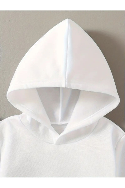 Kız-Erkek Çocuk BASKILI Kapşonlu Sweatshirt (YENİ SEZON) - 3