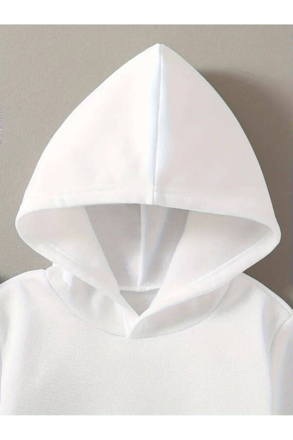 Kız-Erkek Çocuk BASKILI Kapşonlu Sweatshirt (YENİ SEZON) - 3