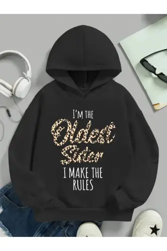 Kız-Erkek Çocuk BASKILI Kapşonlu Sweatshirt ( YENİ SEZON ) - 4 - 1