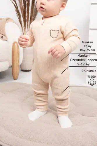 Kız Erkek Çocuk Bebek Tulumu - 3-24 Ay - Mevsimlik uzun kollu Tulum - 1