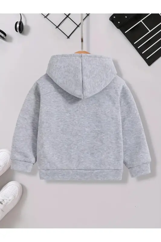 Kız-erkek Çocuk Colıfornıa 1898 Baskılı Gri Kapşonlu Sweatshirt ( Yeni Sezon ) - 5 - 2