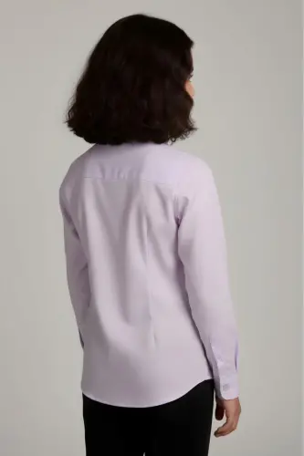 Kız Lila Okul Gömlek-Lila - 3
