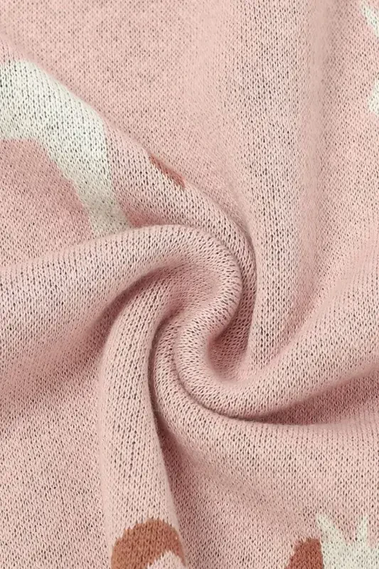 Kız Ve Erkek Bebek Için Triko Örgü Bebek Battaniyesi 85cm X85cm Unicorn Pembe-pembe3 - 2