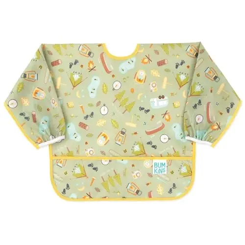 Bumkins Sleeved Bib for Girl or Boy, Baby and Toddler for 6-24 Mos 
