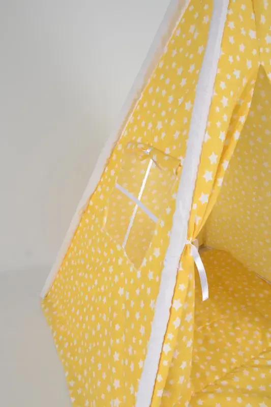 Kızılderili Çocuk Oyun Çadırı Evi Play Tent-Sarı - 4