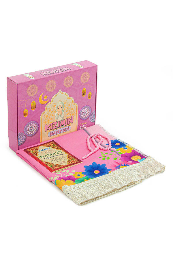Kızımın İbadet Seti - Namaza İlk Adım Set - Pembe-Pembe - 1