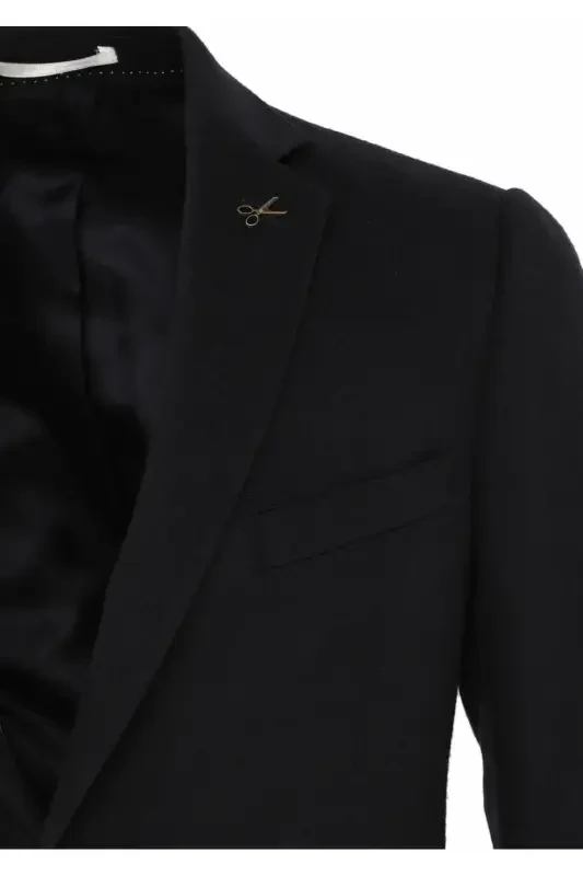 Кўк рангли, оддий, Regular Fit, 100% кашмирдан тикилган куртка - 2