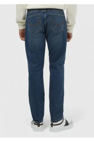 Кўк рангли оддий Regular Fit Деним пахта шими - 5