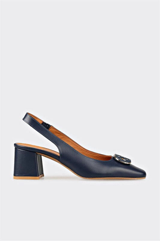 Кўк рангли теридан тикилган аёллар учун туфли - ELLE SHOES