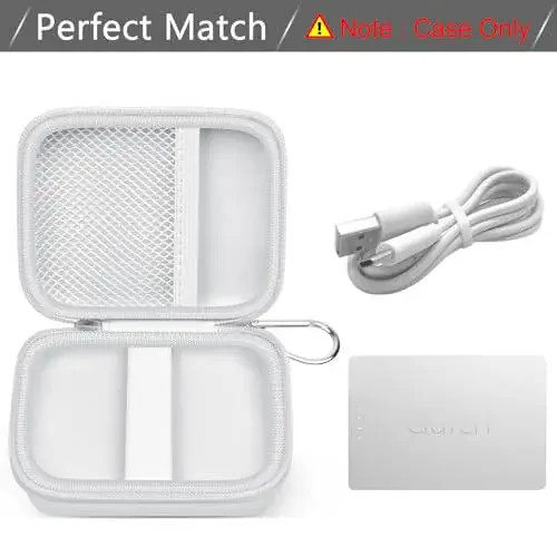 Klaч bilan mos keladigan quti - iPhone uchun ko'chma zaryadlovchi qurilma, Power Bank, batareya to'plami, USB zaryadlovchi kabel va boshqa aksessuarlar uchun sayohat sumkasi (faqat quti) - 3