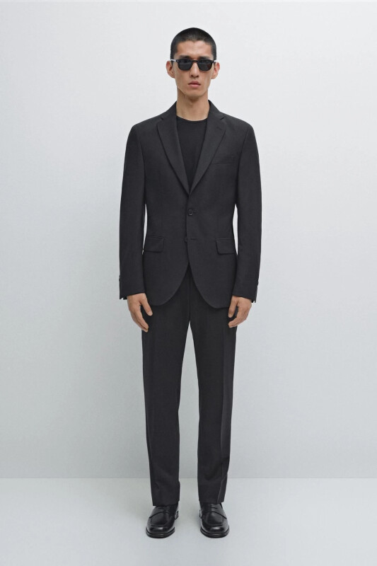 %100 yün klasik blazer - MASSIMO DUTTI