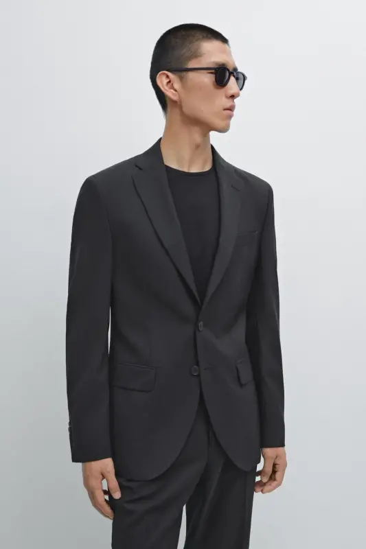 %100 yün klasik blazer - 2
