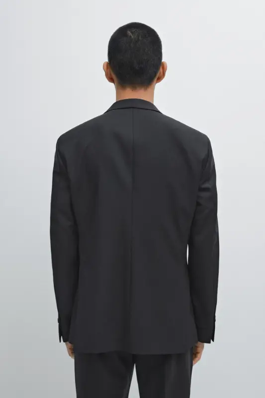 %100 yün klasik blazer - SİYAH - 5