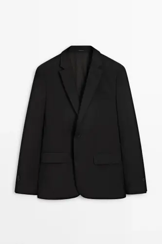 %100 yün klasik blazer - SİYAH - 6