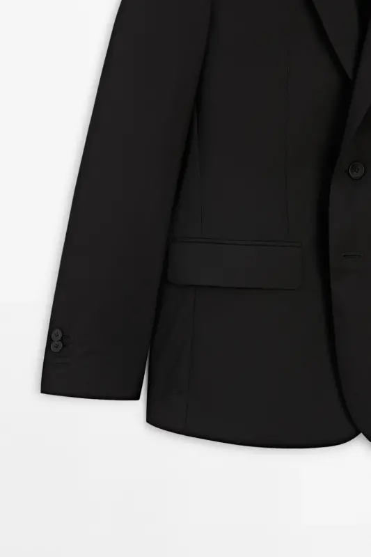 %100 yün klasik blazer - SİYAH - 8