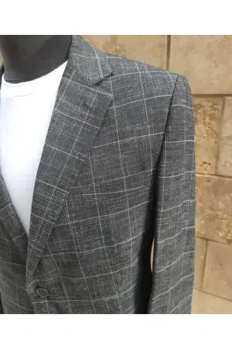 KLASİK 2 DÜĞMELİ ÇİFT YIRTMAÇ BLAZER CEKET-SİYAH - SEAJEANS (1)