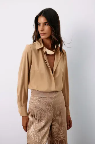 Klasik Düz Gömlek - CAMEL-CAMEL 