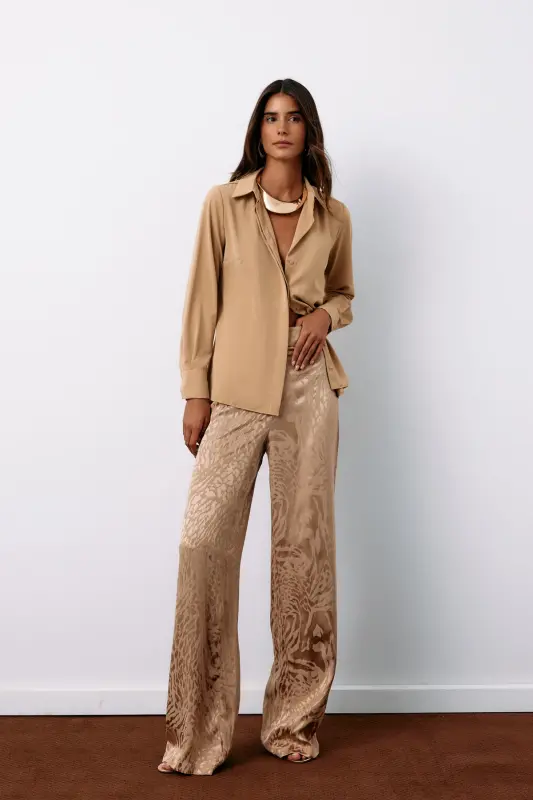 Klasik Düz Gömlek - CAMEL-CAMEL - 6