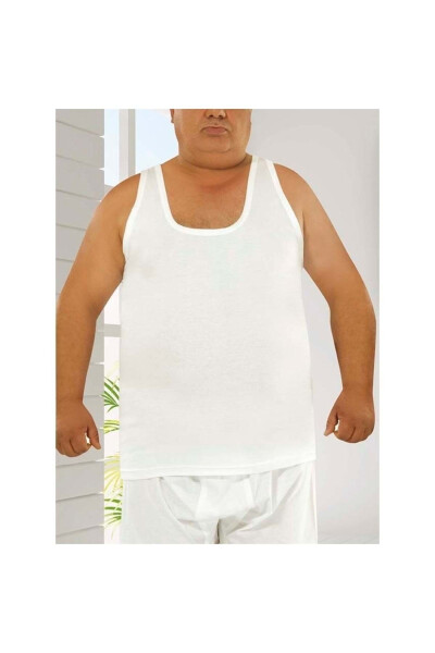Klasik Erkek Atlet Beyaz 7 Beden Battal Boy - TUTKU