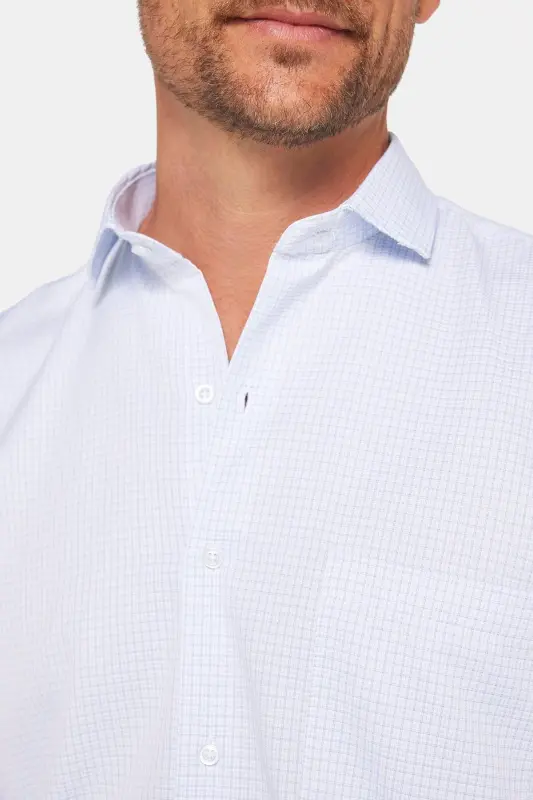 Klasik Fit Uzun Kollu İnce Çizgili Pamuklu Kravatlık Yaka Erkek Gömlek-Multi2 - 4