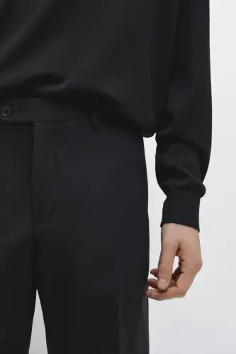 %100 yün klasik pantolon - 8