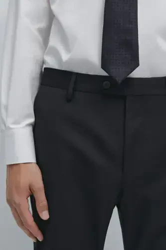 %100 yün klasik pantolon - 4