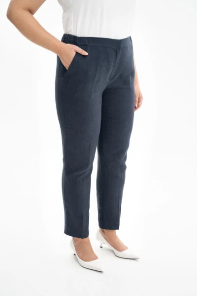 Klasik Kesim Pantolon-Lacivert - 4