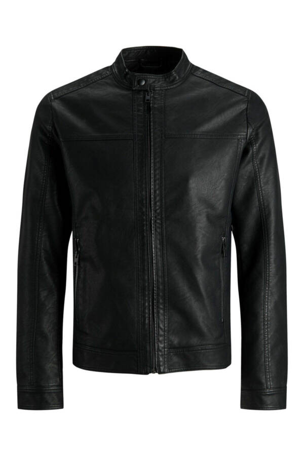 Klasik Suni Deri Ceket 12182461 Jjewarner Jacket Noos-Black - 7