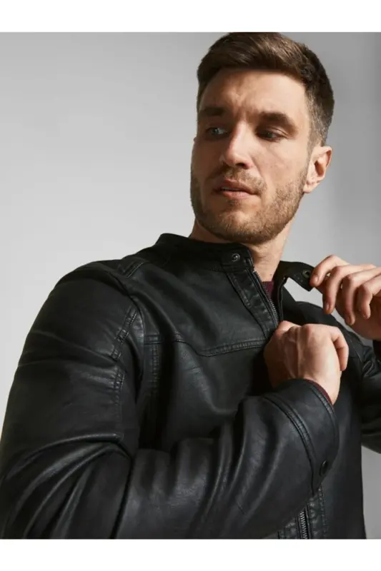 Классическая куртка из искусственной кожи 12182461 Jjewarner Jacket Noos - 6