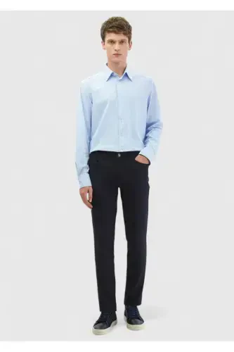 Классическая рубашка Regular Fit с синими полосками - RAMSEY (1)