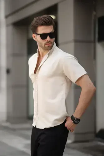 Классическая рубашка с коротким рукавом - 3