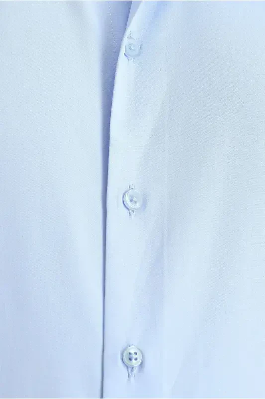 Классическая хлопковая рубашка с длинным рукавом, узкого кроя, Slim Fit - 5